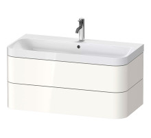 Тумба с раковиной Duravit Happy D 2 Plus 98 HP4348O2222 подвесная Белая глянцевая