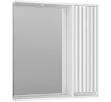 Зеркало со шкафом Brevita Balaton 75 R BAL-04075-01-П с подсветкой Белое матовое
