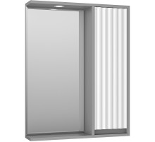 Зеркало со шкафом Brevita Balaton 65 R BAL-04065-01-01П с подсветкой Белое матовое Серое матовое
