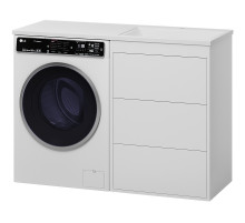 Тумба с раковиной Brevita Grafit 120 R УТ000015088 Белая матовая