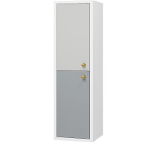 Шкаф пенал Brevita 50 Shades of Grey Анастейша 35 L Ана-05035-01-01Л подвесной Белый матовый Серый матовый