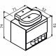 Тумба под раковину Orka Knidos 70 3000998 подвесная Legnano
