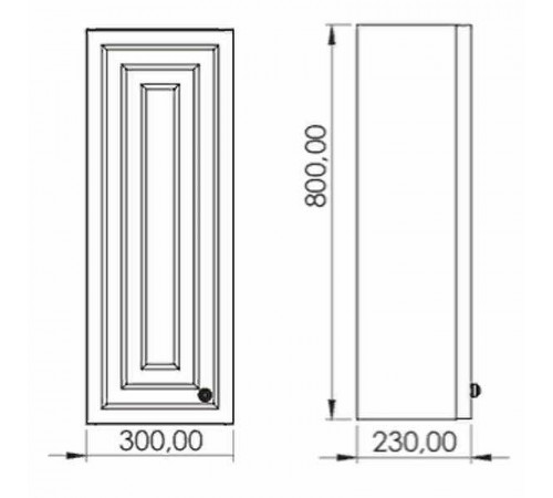 Подвесной шкаф Creavit Kayra 30 KY1030.01.MAN Антрацит