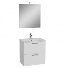 Комплект мебели для ванной Vitra Mia 60 75021 подвесной Белый глянцевый