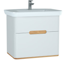 Тумба с раковиной Vitra Sento 80 60824 подвесная Белая матовая