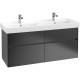 Тумба под раковину Villeroy&Boch Collaro 125 C013L0PD подвесная Black Matt Lacquer