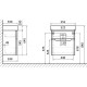 Тумба под раковину Raval Brik 55 Brk.01.55/P/W/RL подвесная Белая