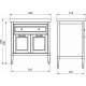 Комплект мебели для ванной ASB-Woodline Гранда 85 Grigio