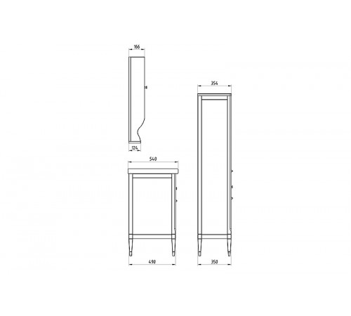 Зеркало ASB-Woodline Гранда 60 11483 Антикварный орех