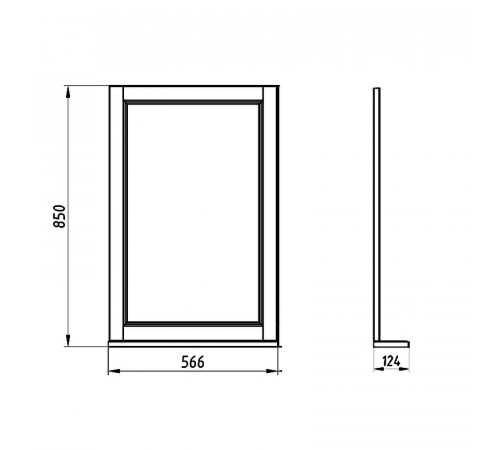 Зеркало ASB-Woodline Гранда 60 11483 Белое с патиной Серебро