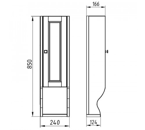 Комплект мебели для ванной ASB-Woodline Гранда 85 Grigio