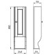 Комплект мебели для ванной ASB-Woodline Гранда 85 Grigio