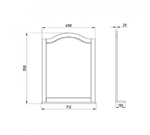 Зеркало ASB-Woodline Модерн 85 11232 Антикварный орех