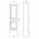 Шкаф пенал ASB-Woodline Модерн 40 11256 Белый с патиной Серебро