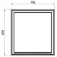 Комплект мебели для ванной ASB-Woodline Монте 80 Бежевый