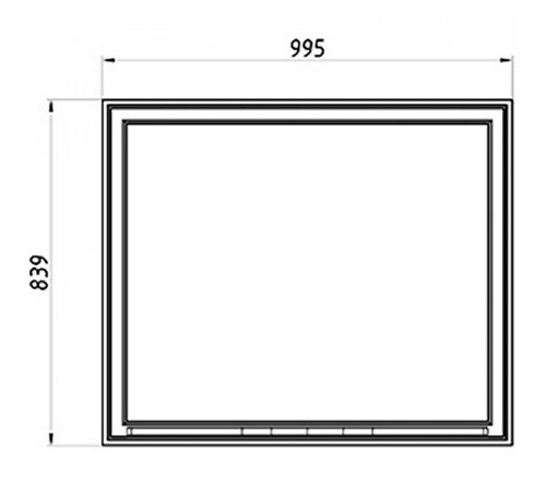 Зеркало ASB-Woodline Монте 100 10777 Бежевое