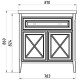 Комплект мебели для ванной ASB-Woodline Монте 80 Бежевый