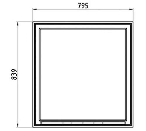 Зеркало ASB-Woodline Монте 80 10776 Бежевое