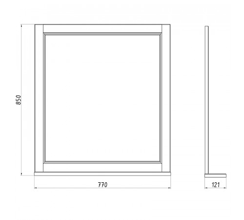 Зеркало ASB-Woodline Толедо 85 11197 Капучино