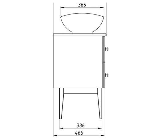 Тумба под раковину ASB-Woodline Каталина 80 White 12097 Белая