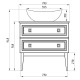 Тумба под раковину ASB-Woodline Каталина 80 Grey 12095 Серая