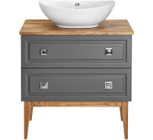 Тумба под раковину ASB-Woodline Каталина 80 Grey 12095 Серая