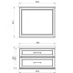 Комплект мебели для ванной ASB-Woodline Венеция 100 1195601 подвесной Белый с патиной Серебро