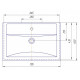 Комплект мебели для ванной ASB-Woodline Венеция 70 1195501 подвесной Белый с патиной Серебро