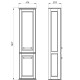 Шкаф пенал ASB-Woodline Венеция 40 11965 подвесной Белый с патиной Серебро