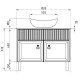Тумба под раковину ASB-Woodline Риола 100 12410 Капучино