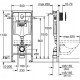 Инсталляция Grohe Rapid SL 38721001 для унитаза с клавишей смыва Хром