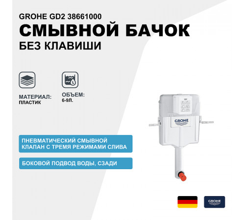 Смывной бачок Grohe GD2 38661000 без клавиши