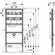 Инсталляция Tece Profil 9320008 для подвесного писсуара Красная