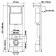 Инсталляция Berges Atom 410 040346 для унитаза с клавишей смыва Хром матовый