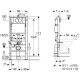 Инсталляция Geberit Delta 458.163.21.1 для унитаза с клавишей смыва Хром глянцевый