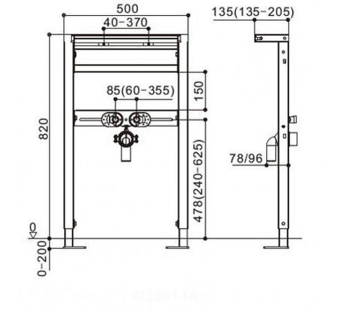 Инсталляция WeltWasser WW Amberg 500 RA 10000005537 для раковины Черная