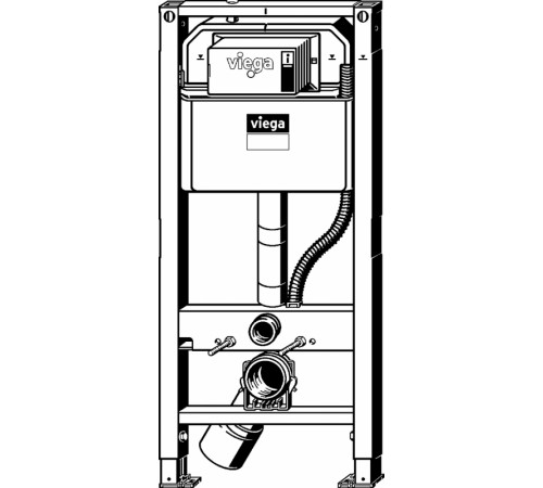 Инсталляция Viega Prevista Dry 771 980 для подвесных унитазов-биде без клавиши смыва