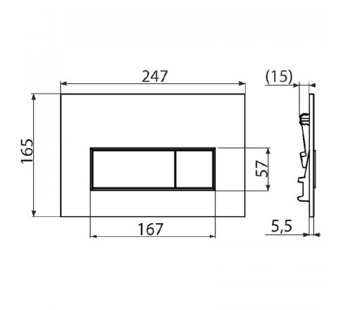 Инсталляция Alcaplast AM101/1120-4:1 RU M578-0001 для унитаза с Черной матовой клавишей смыва