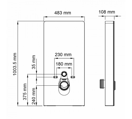 Инсталляция WasserKRAFT Naab 86TLT.040.SE.WH для унитаза Белая