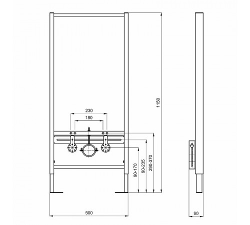 Инсталляция Aquatek Standart INSB-0000001 для биде Синяя