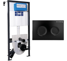 Инсталляция Bettoserb Sava Fix Slim SET40006467 для унитаза с Черной матовой клавишей смыва