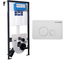 Инсталляция Bettoserb Sava Fix Slim SET40006457 для унитаза с клавишей смыва Белый глянец