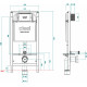 Инсталляция Ctesi Solid BK0200240 для унитаза без клавиши смыва