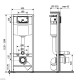 Инсталляция KK POL Standard ZSP/M425/0/K для унитаза без клавиши смыва