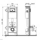 Инсталляция KK POL Economic ZSP/M400/0/K для унитаза без клавиши смыва