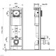 Инсталляция KK POL UNI ZSP/M370/0/K для унитаза без клавиши смыва