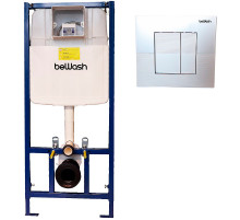 Инсталляция beWash BW74 K500RZVP0300MKK00000 для унитаза с клавишей смыва Хром матовый