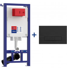 Инсталляция Lemark Peneda 9880213 для унитаза с Черной матовой клавишей смыва
