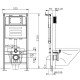 Инсталляция Maretti AC11P5211 для унитаза без клавиши смыва