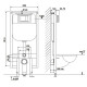 Инсталляция Ceruttispa CR557 9831 для унитаза без клавиши смыва